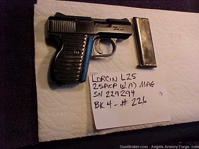 BK#226 - Lorcin Model L25 - 25 ACP Pistol-img-1