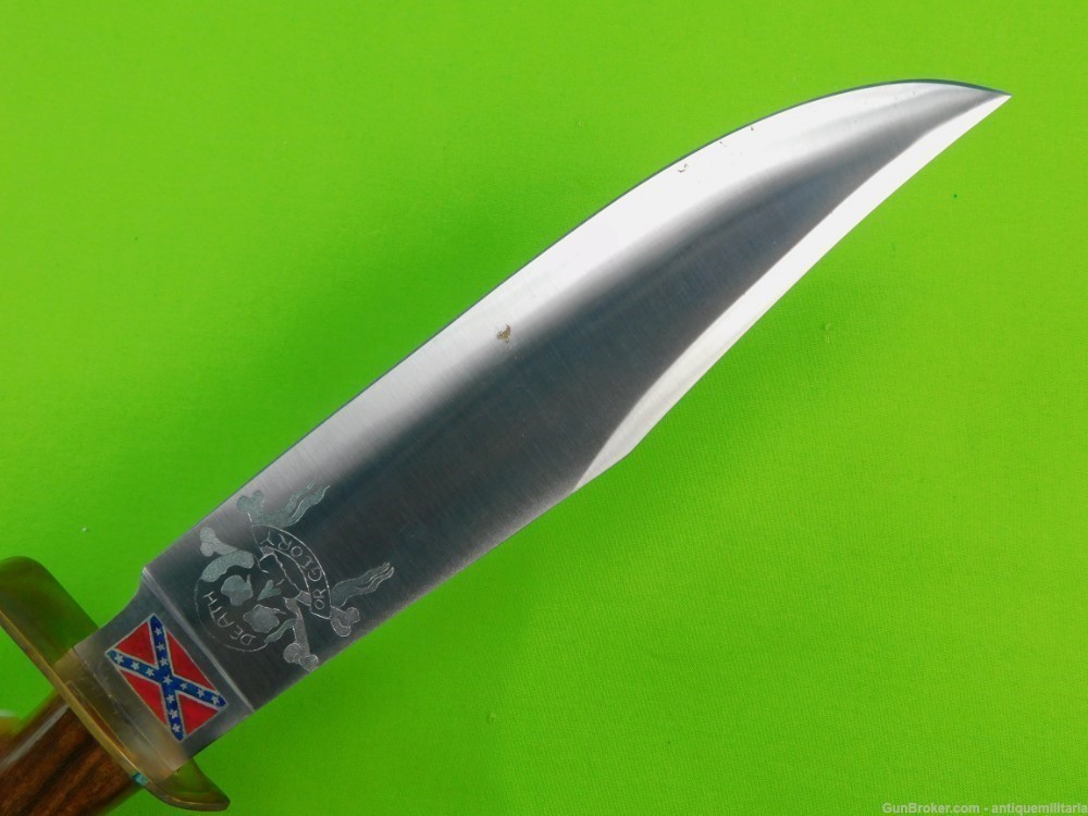 Customized Death or Glory Confederate Flag Large Bowie Fighting Knife-img-6
