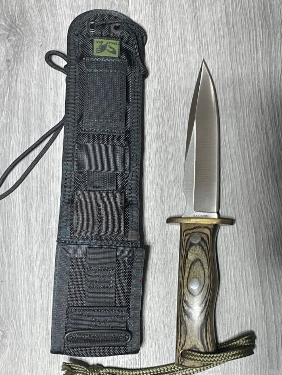 Al Mar Knife Dagger Vintage with Eagle USA Sheath -img-5