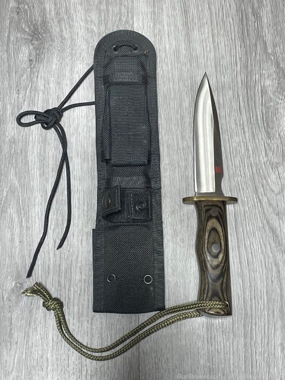 Al Mar Knife Dagger Vintage with Eagle USA Sheath -img-0