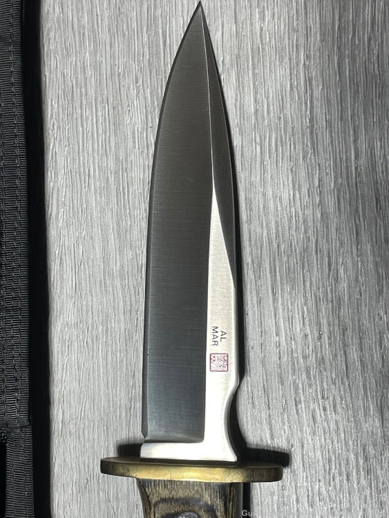 Al Mar Knife Dagger Vintage with Eagle USA Sheath -img-3
