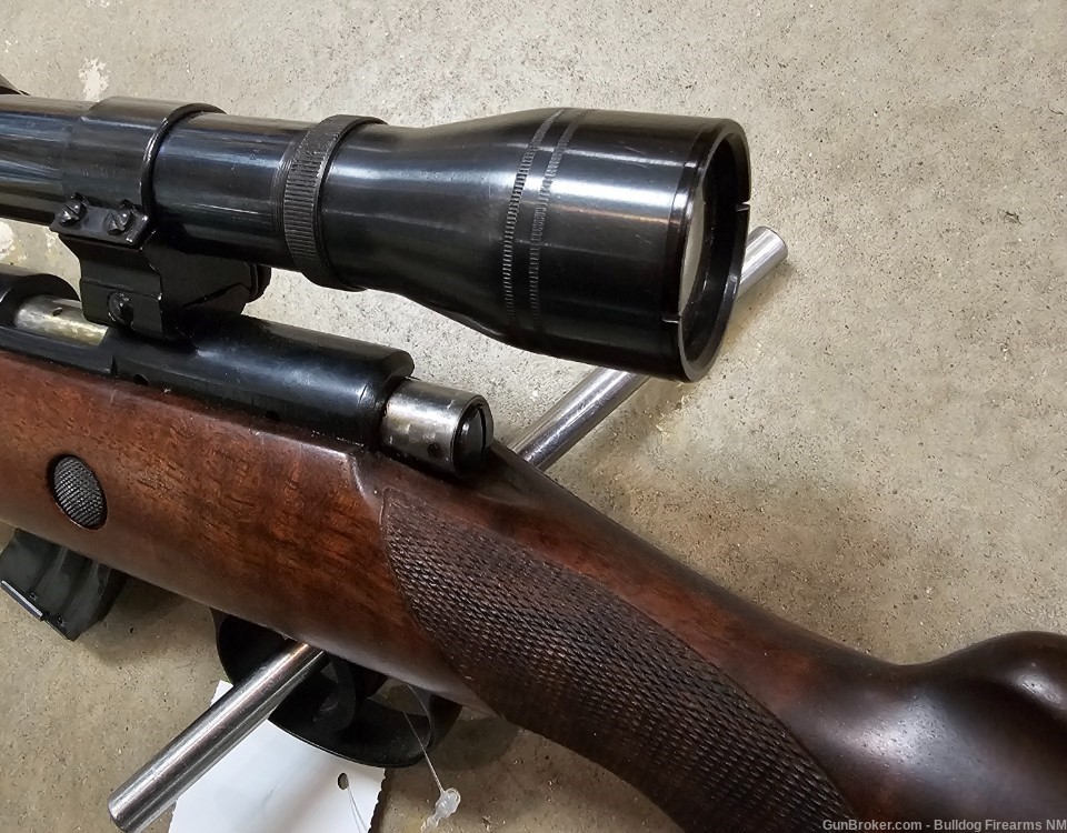 Winchester 69A .22 LR. Rifle with JC Higgins 3x optic/ Weaver rings-img-6