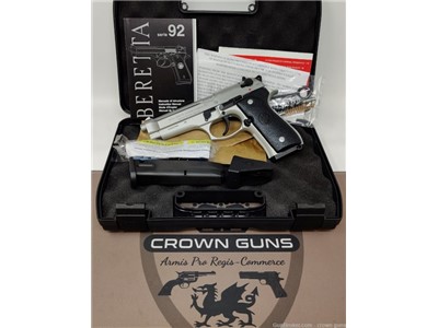Beretta 92FS Inox in 9mm, Italian Made, W/ Box & Papers, RARE & EXCELLENT