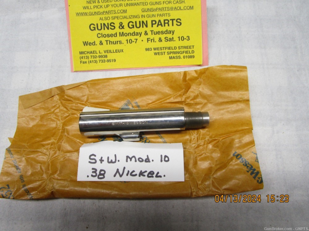 Smith & Wesson model 10-4'' barrel .38 special Nickel new.-img-4