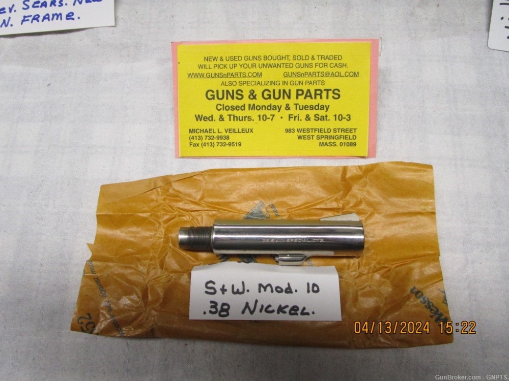 Smith & Wesson model 10-4'' barrel .38 special Nickel new.-img-0