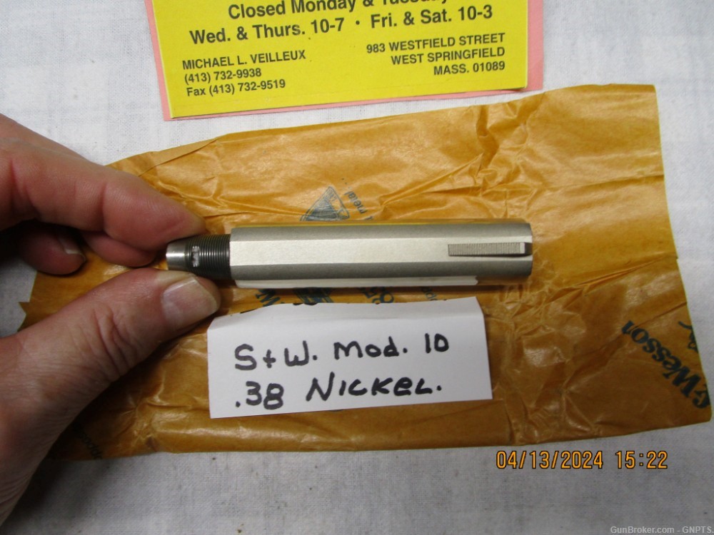 Smith & Wesson model 10-4'' barrel .38 special Nickel new.-img-2