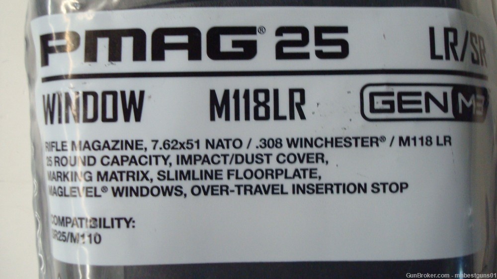 MAGPUL PMAG 25 MAG577-BLK 7.62x51 NATO .308 Winchester Shipping Included-img-2
