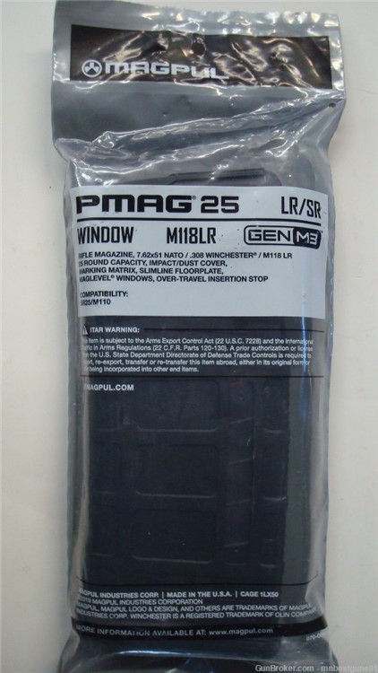 MAGPUL PMAG 25 MAG577-BLK 7.62x51 NATO .308 Winchester Shipping Included-img-0