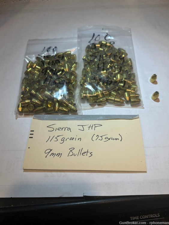 100 qty Sierra Sports Master Bullets 9mm (355 Diameter) 115 Grain JHP-img-5