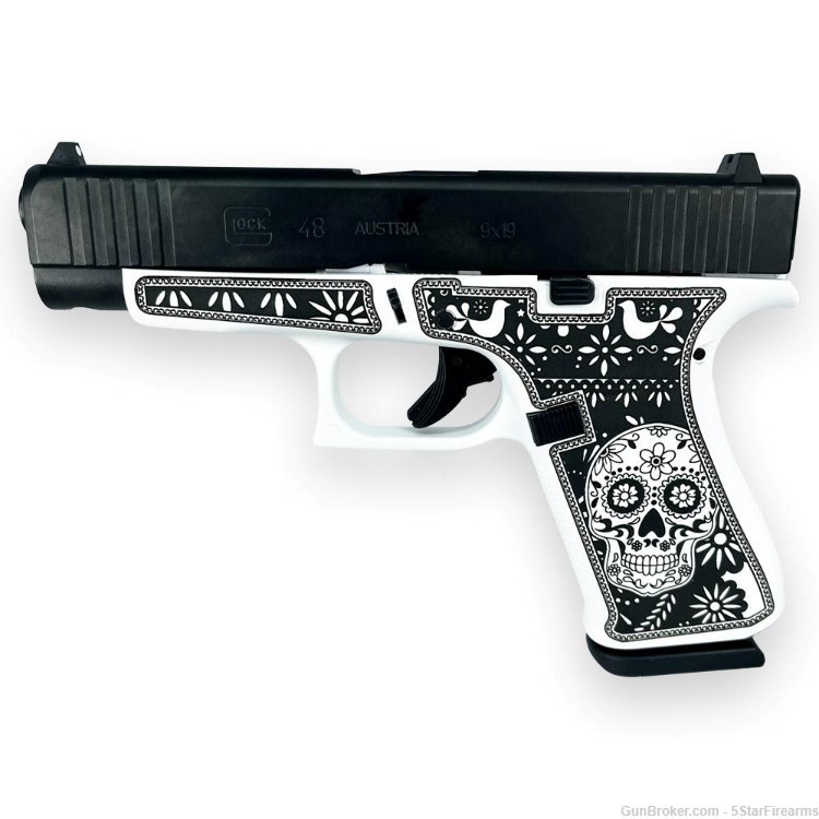 NIB LIMITED Edition Glock 48 "Sugar Skull White & Black" LAYAWAY AVAILABLE!-img-1