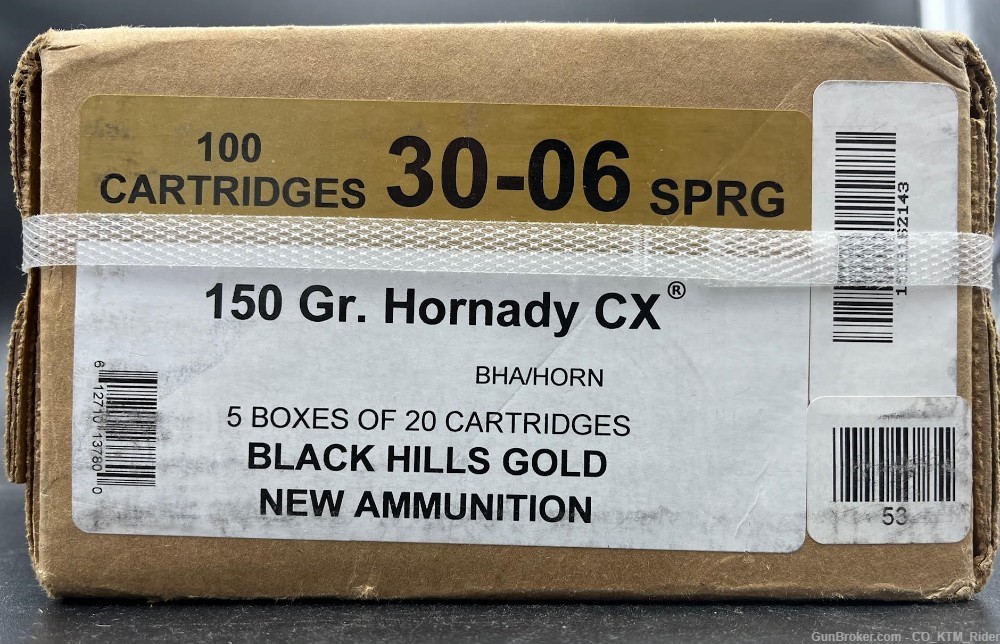 Black Hills 30-06 150gr CX- Sealed Case of 100 -img-0