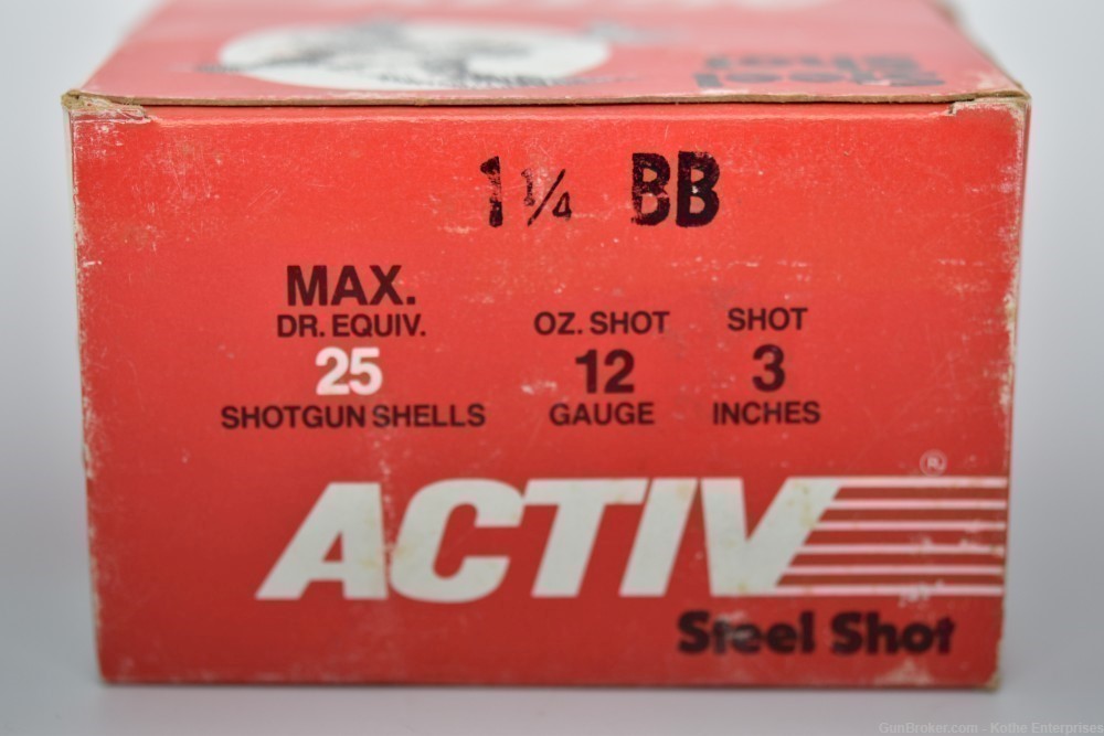 Activ 12 Gauge 3" Max Dr Equiv 1-1/4 Oz Shot BB 50-Rounds STEEL-img-0