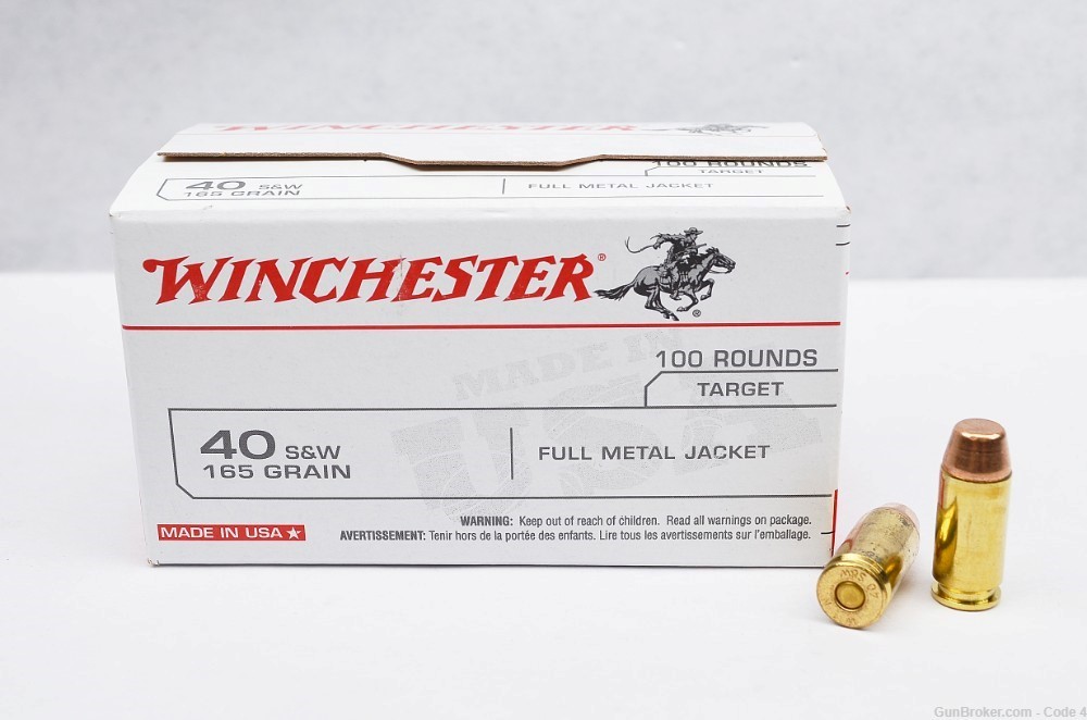 Winchester .40 S&W, 165-gr, FMJ 500-Rounds, USA40SWVP-img-1