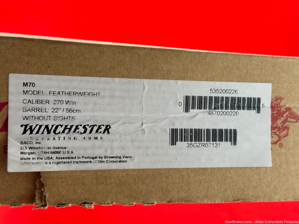 Winchester Model 70 Featherweight Bolt Action Rifle .270 Winchester 22" NIB-img-33