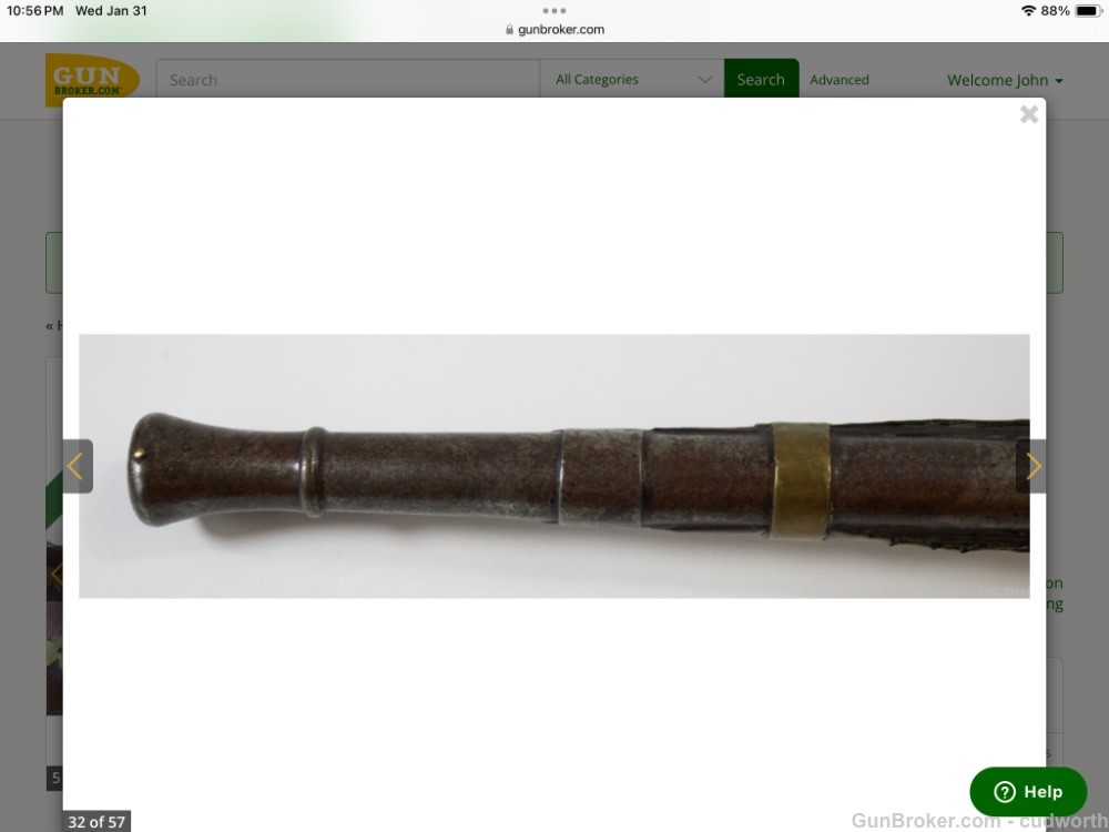 Afghanistan Jezail Rifle with British East India Co. Lock  dated 1797 -img-20