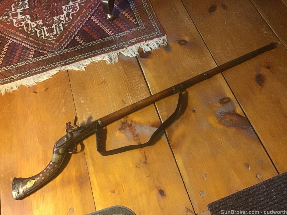 Afghanistan Jezail Rifle with British East India Co. Lock  dated 1797 -img-56