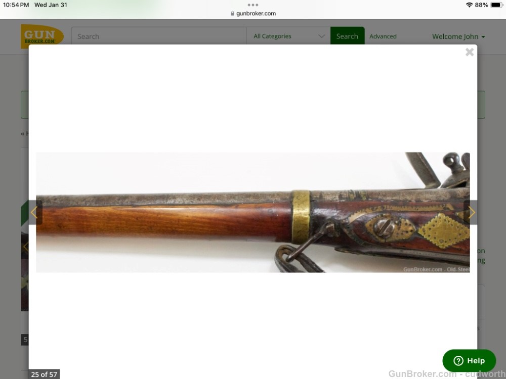 Afghanistan Jezail Rifle with British East India Co. Lock  dated 1797 -img-26