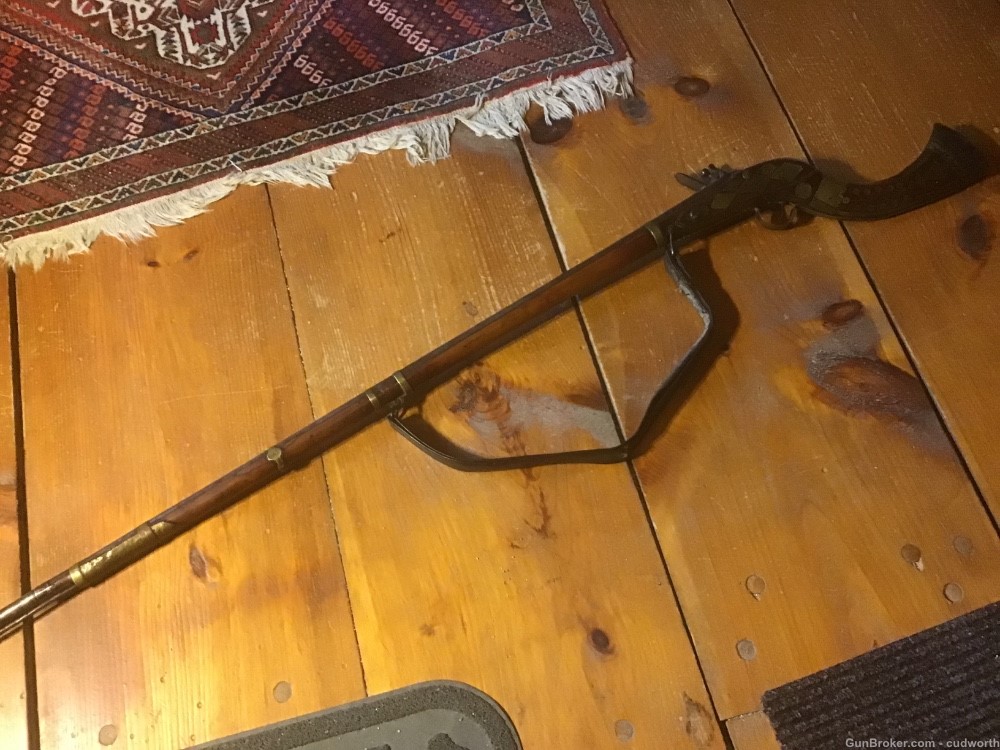 Afghanistan Jezail Rifle with British East India Co. Lock  dated 1797 -img-39