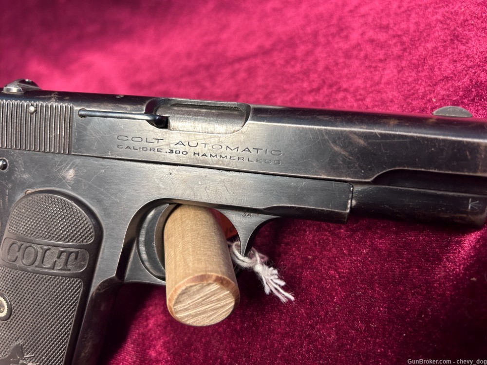 Colt Pocket Hammerless 1903 Mfd 1907 .380 Cal-img-4