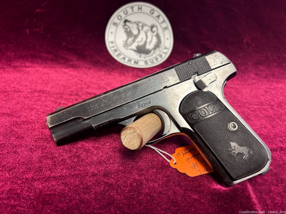 Colt Pocket Hammerless 1903 Mfd 1907 .380 Cal-img-0
