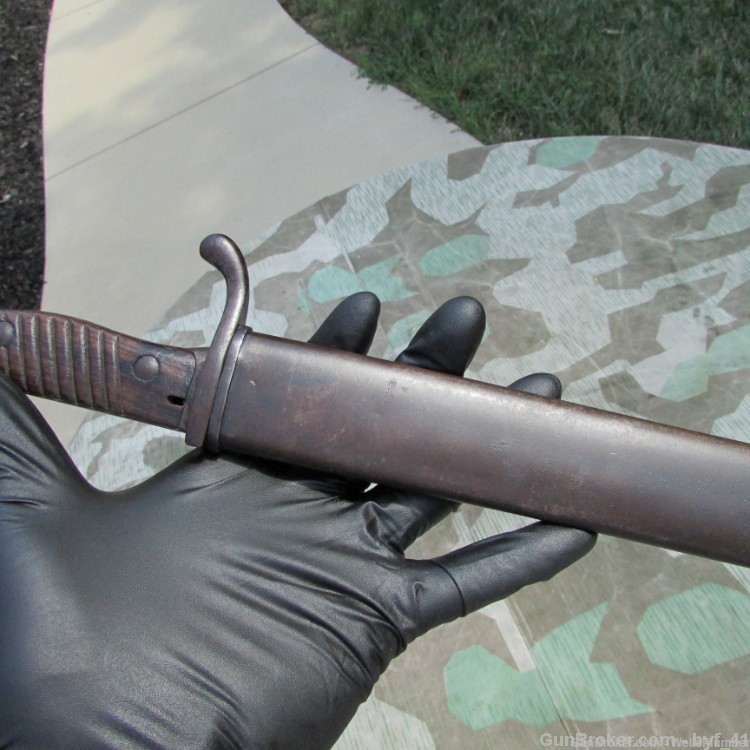 IMPERIAL GERMAN WWI 1898/05 BUTCHER BLADE BAYONET WITH SCABBARD DATED 1917-img-11