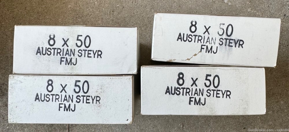 Rare steyr 8x50r ammo m95 rifle 20 rounds-img-0