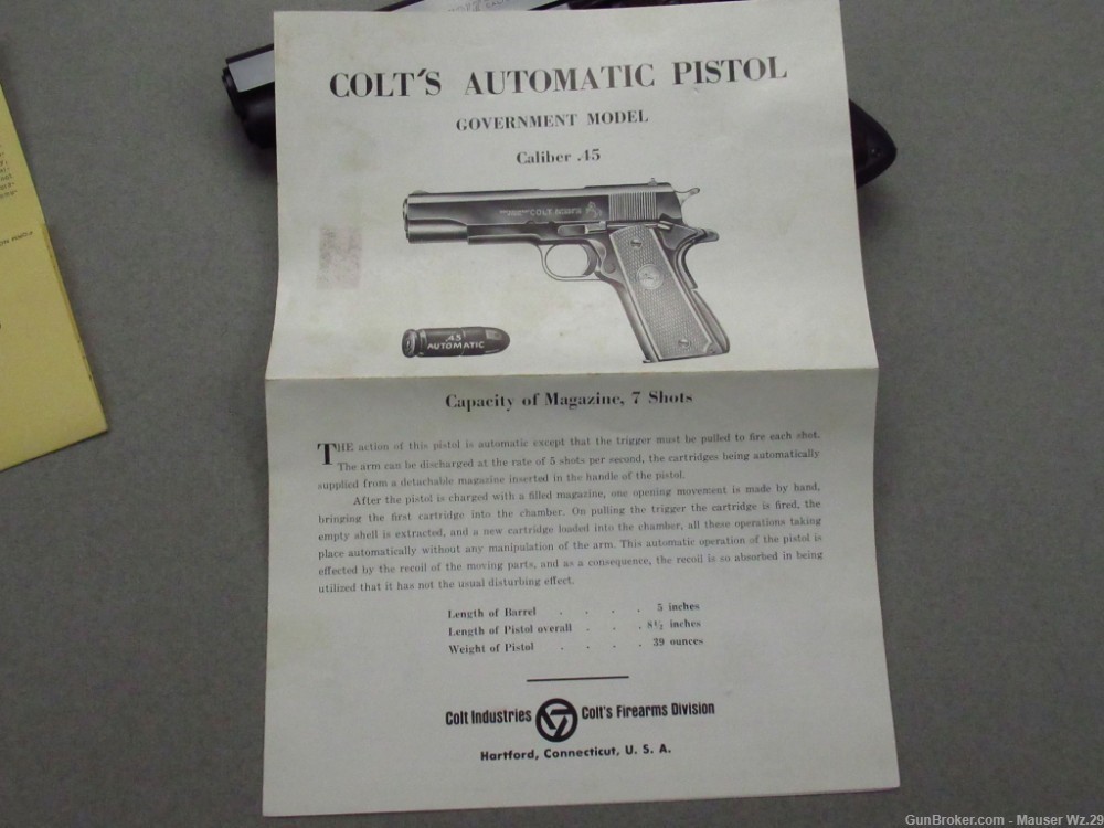 Excellent  1967 COLT 1911 Government 45 ACP commercial 1911a1 -img-96