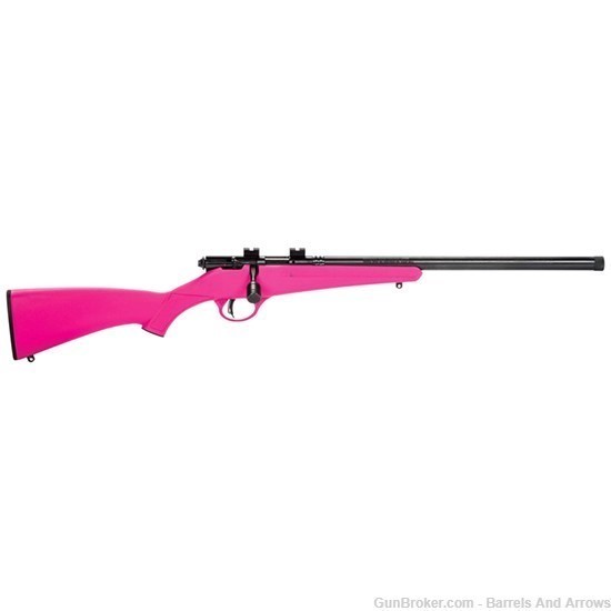 Savage 13835 Rascal Fv-Sr Pink Bolt Action Rifle 22 Lr , 16 1/8" Bbl Blued-img-0