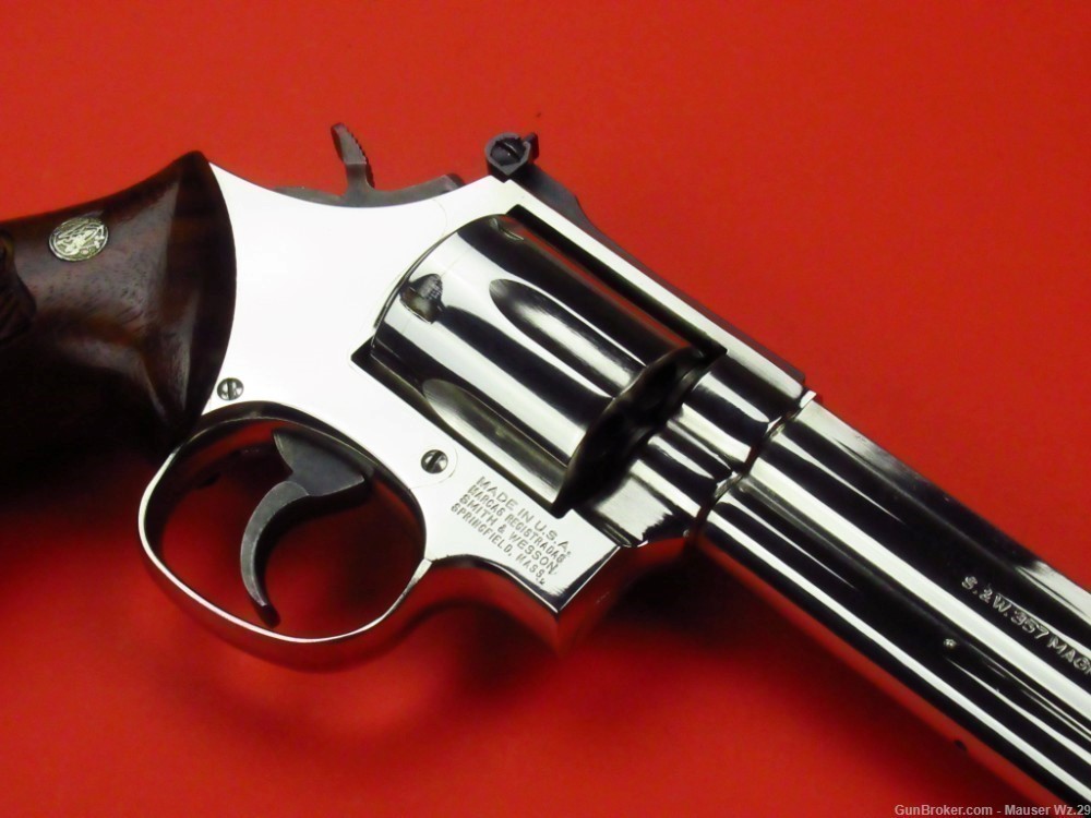Rare  early 1980'S 586 Nickel Smith & Wesson Revolver 357 Magnum S&W -img-34