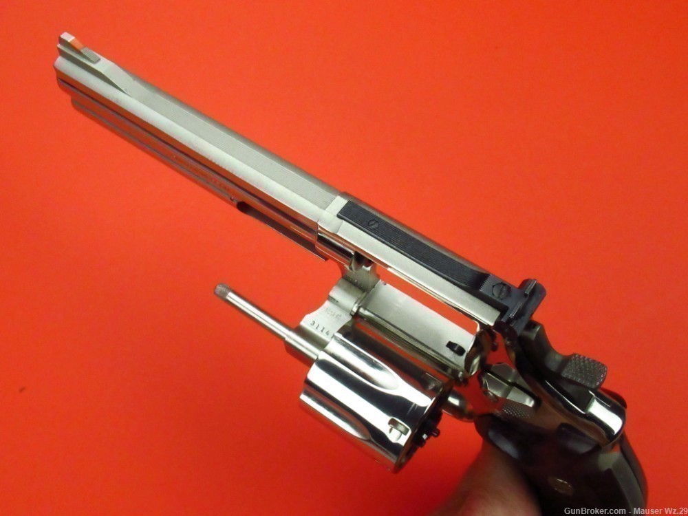 Rare  early 1980'S 586 Nickel Smith & Wesson Revolver 357 Magnum S&W -img-61