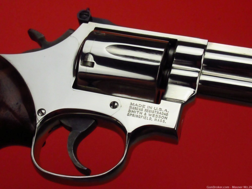 Rare  early 1980'S 586 Nickel Smith & Wesson Revolver 357 Magnum S&W -img-50