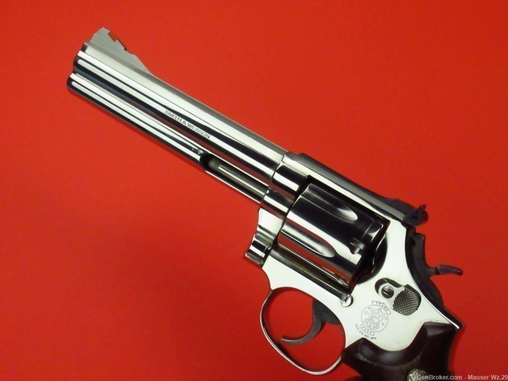 Rare  early 1980'S 586 Nickel Smith & Wesson Revolver 357 Magnum S&W -img-5