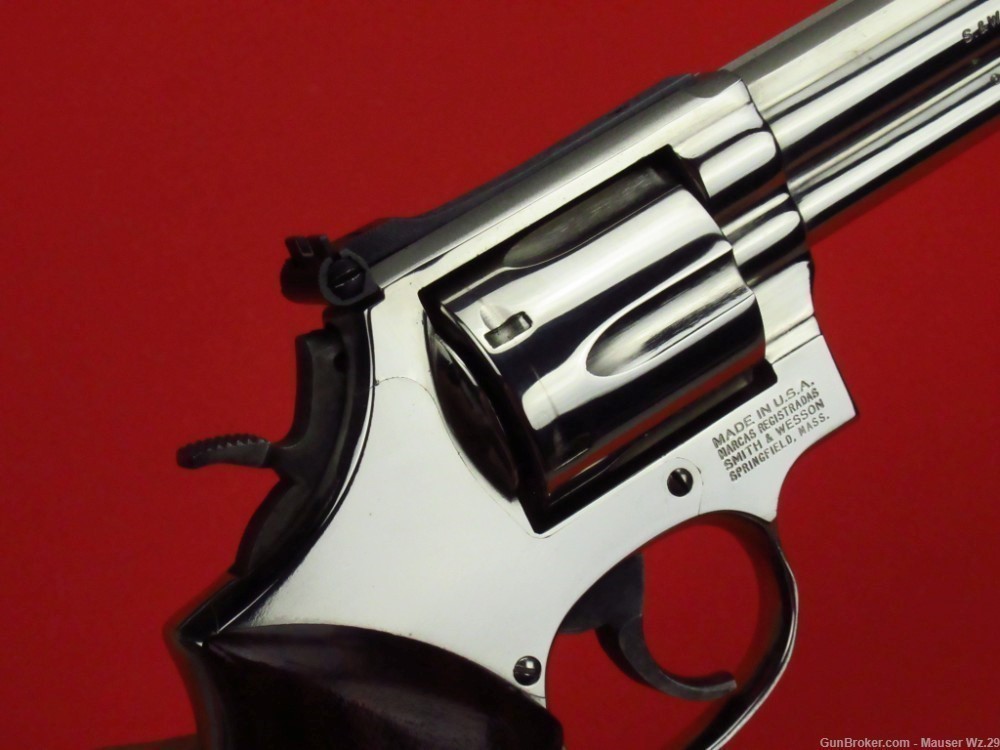 Rare  early 1980'S 586 Nickel Smith & Wesson Revolver 357 Magnum S&W -img-38