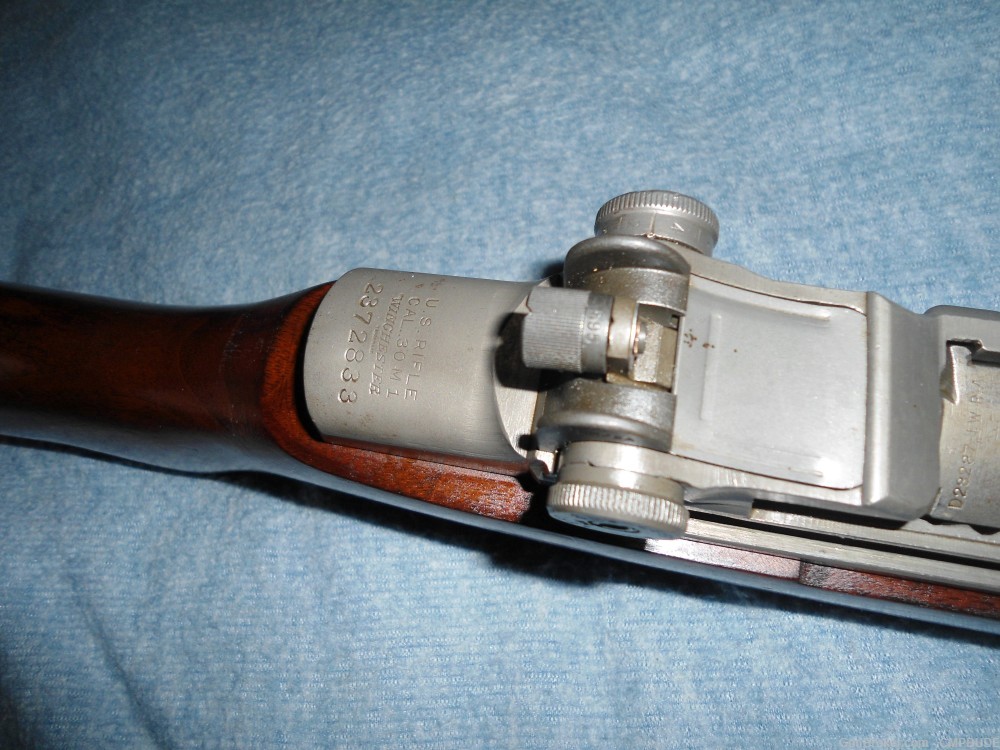 Winchester M1 Garand Rifle 1943 WRA bolt & op rod barrel like new ME1 TE1+-img-11