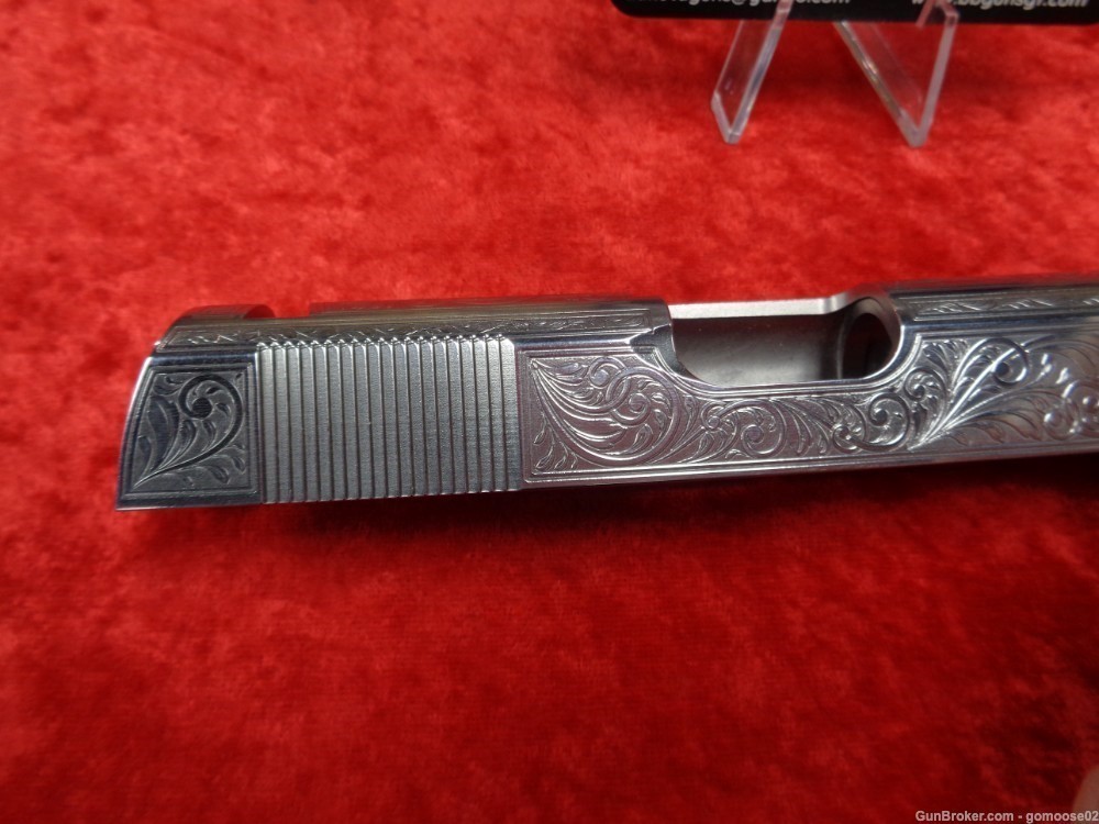 Engraved Polished 1911 Stainless Steel Slide Colt Kimber STI NEW WE TRADE!-img-2