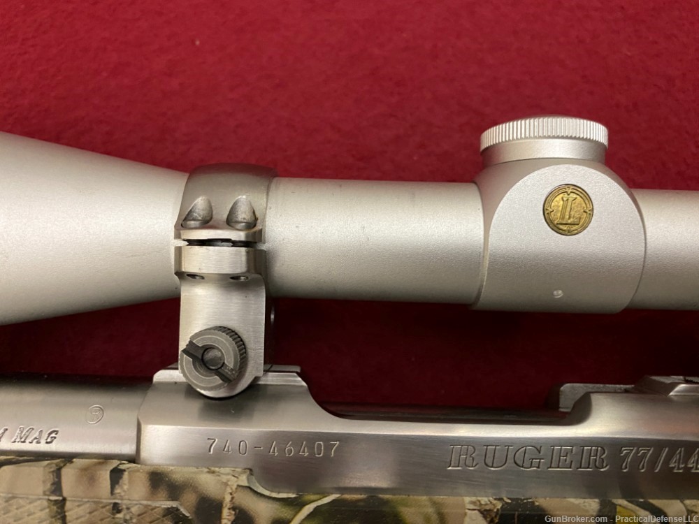 Excellent Ruger M77/44 77/44 .44 mag Stainless / Camo w/ silver Leupold VX1-img-36