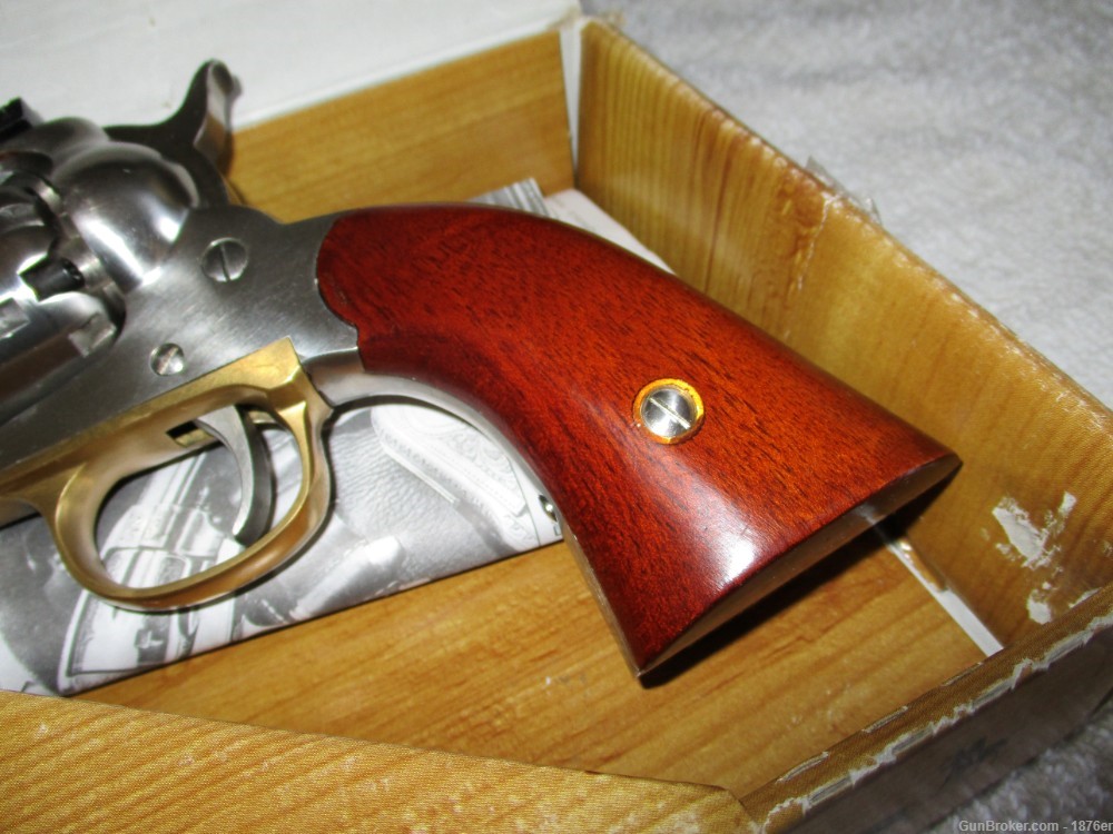 Stainless Steel Uberti Remington 1858 Army Target Model 44 cal Revolver-img-2