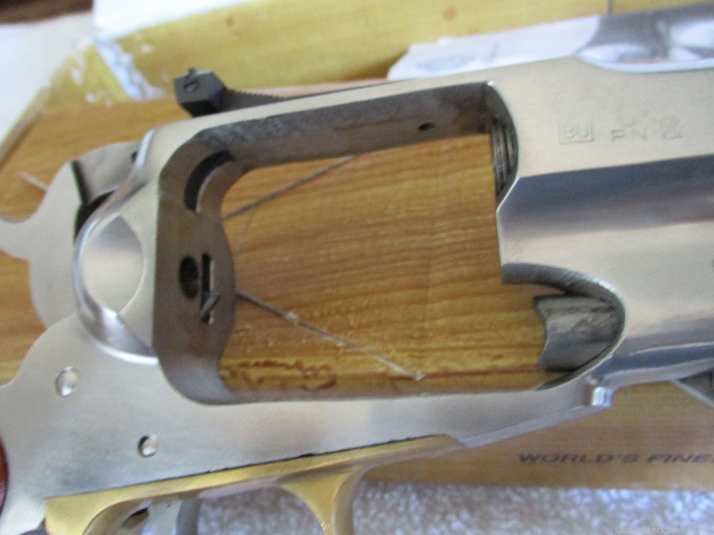 Stainless Steel Uberti Remington 1858 Army Target Model 44 cal Revolver-img-11