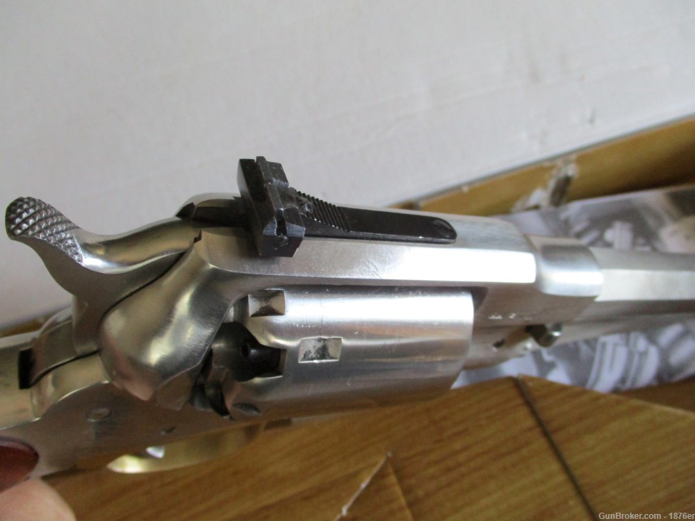 Stainless Steel Uberti Remington 1858 Army Target Model 44 cal Revolver-img-7