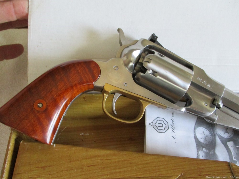 Stainless Steel Uberti Remington 1858 Army Target Model 44 cal Revolver-img-6