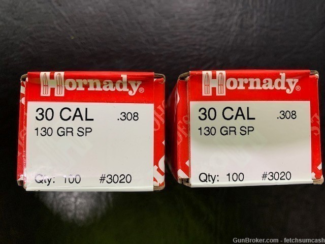 200 Count Hornady 30cal 130gr SP part no. 3020-img-0