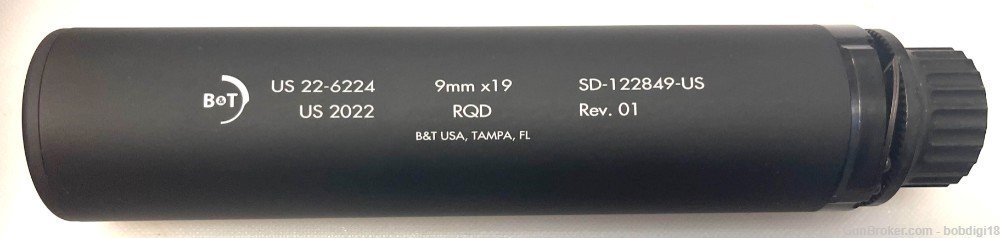 B&T SD-122849-US Suppressor 9MM APC9/MP5/GHM9/KH9/P26 TRI-LUG NO CC FEES-img-0
