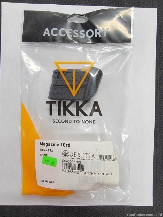 Tikka T1x 17HMR 10 round magazine. Black Polymer-img-0