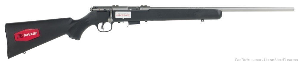 Savage Arms 96712 93R17 FSS 17 HMR 5+1 21" Matte Stainless Rec/Barrel-img-0