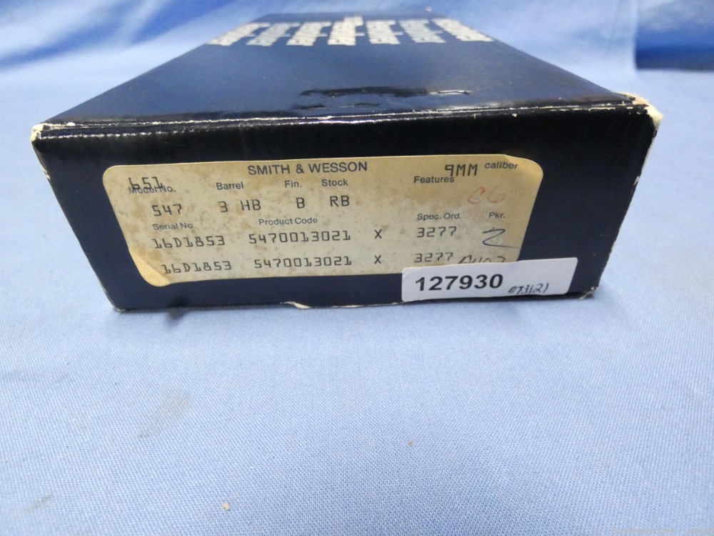 S&W SMITH & WESSON MODEL 547 9MM 3" 1982 W/BOX ETC *NO RESERVE* -img-33