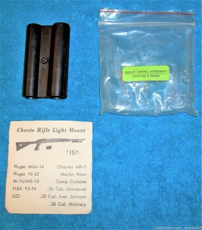 NOS Vintage Choate Rifle Light Mount Mini 14 AR15 UZI 30cal Carbine M16-img-0