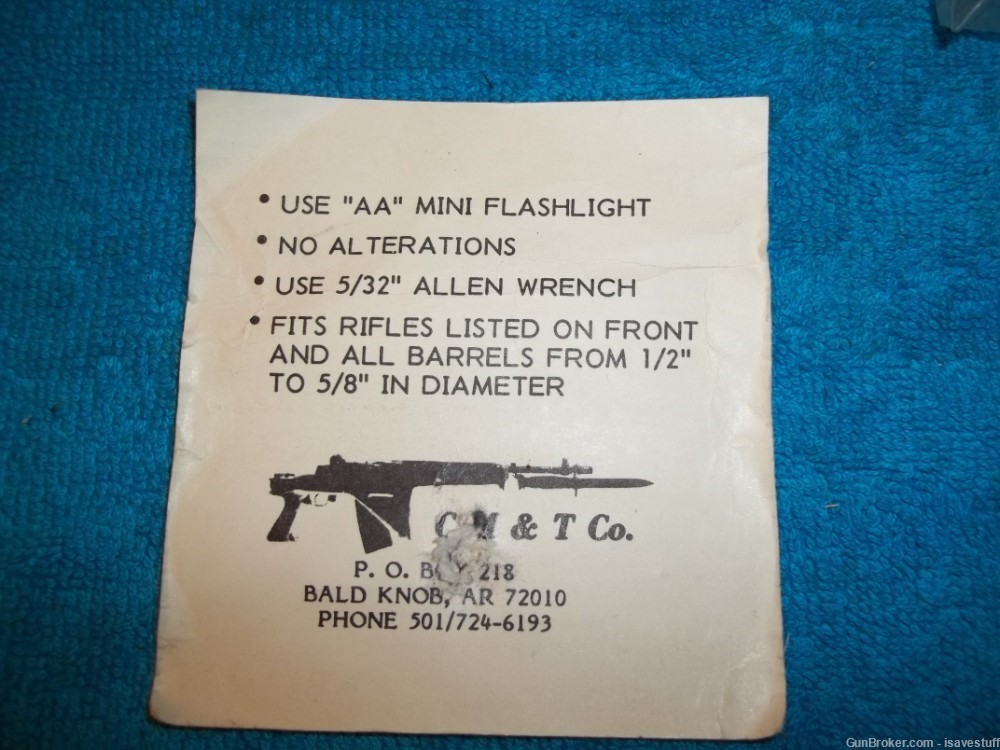 NOS Vintage Choate Rifle Light Mount Mini 14 AR15 UZI 30cal Carbine M16-img-2