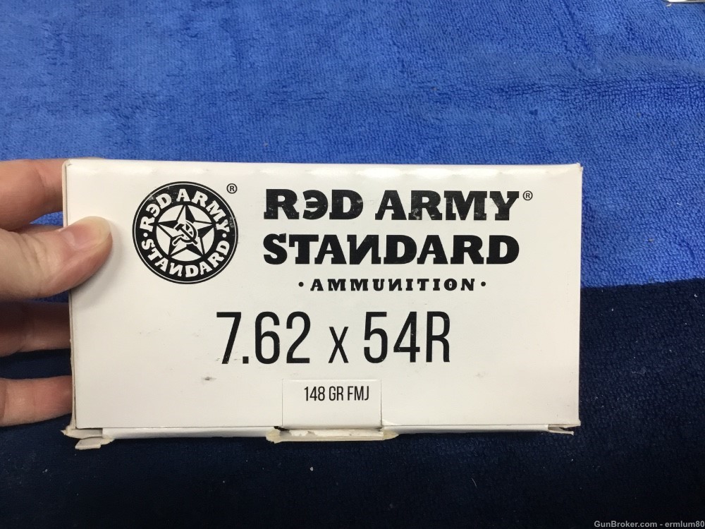 Red Army 7.62x54R 148gr FMJ Ammo 400 rounds -img-1