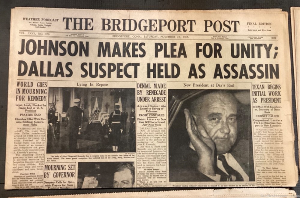 6 newspapers from November 1963 about the Kennedy assassination-img-1
