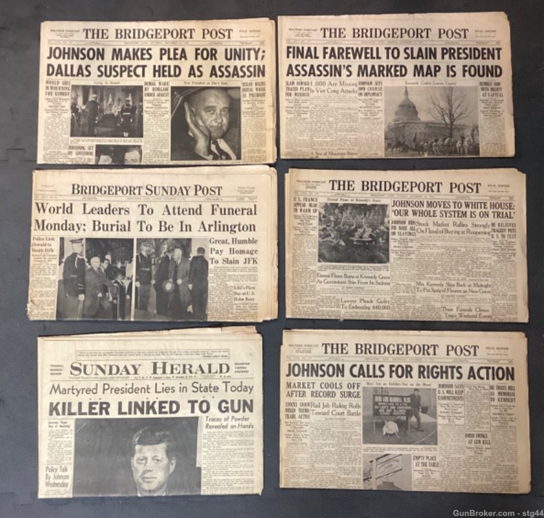 6 newspapers from November 1963 about the Kennedy assassination-img-0